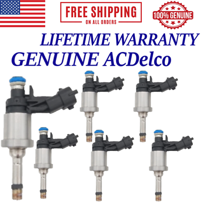 #ad OEM ACDelco 6pc Fuel Injectors For 2008 2011 Cadiilac Saturn GMC Chevy Buick $131.60
