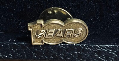 #ad SEARS 100 YEARS SERVICE LAPEL HAT PIN 1886 1986 VINTAGE EMPLOYEE COMMEMORATIVE $7.00