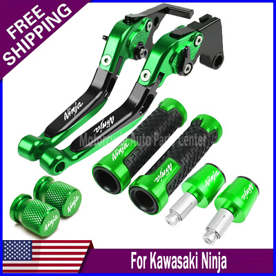 #ad For Ninja ZX6 ZX6R 636 ZX6RR Handle END Cap Clutch Brake LeverTire Valve Cover $55.80