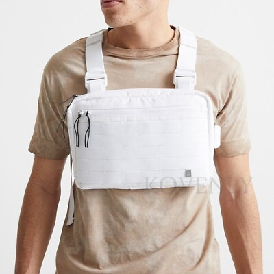 #ad New Streetwear Chest Bag for Men Hip Hop Rig Strap Bags Male Square Vest Pack $25.99