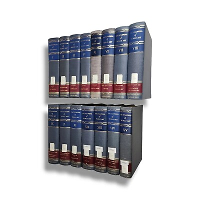 #ad Encyclopedia of World Art COMPLETE SET 15 Volume McGraw Hill Blue Library Decor $200.00