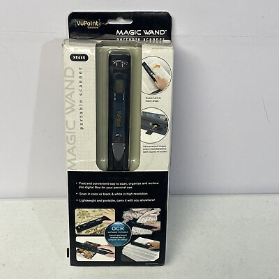 #ad VuPoint Solutions Magic Wand Portable Scanner Model ST415 900DPI New Open Box $35.00