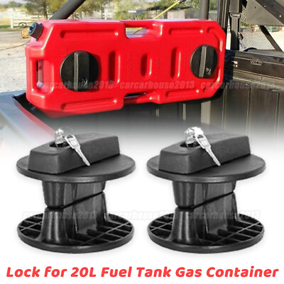 #ad Pair Lock for 20L Fuel Tank Gas Container Gasoline Pack Mounting Bracket Holder $49.99