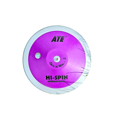 #ad ATE 1KG Hi Spin International Purple Steel Rim Discus 80% $74.09