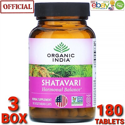 #ad Organic India Shatavari Exp.2025 OFFICIAL USA TOTAL 180 Caps Hormonal Immunity $34.95