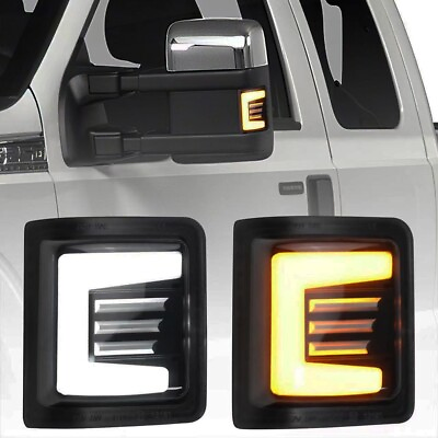 #ad For Ford F250 F350 F450 F550 Switchback Smoke Side Mirror Led Signal Light Lamps $48.99