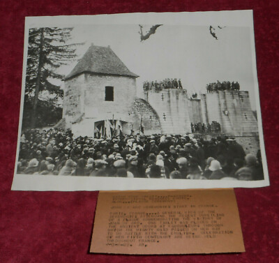 #ad 1929 Press Photo Joan of Arc Plaque Unveiling Ceremony Vaucouleurs France $7.73