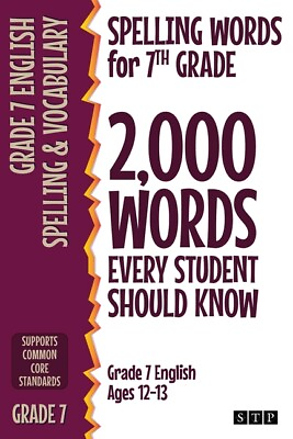 #ad Spelling Words For 7Th Grade: 2000 Words Every Student Should Know Grade ... $11.42