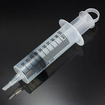 #ad 100ml Plastic Syringe Reusable Tube Clear for Measuring Liquids Medical Sterile $8.95