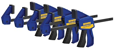#ad IRWIN QUICK GRIP Clamps One Handed Mini Bar 6 Inch 4 Pack 1964758 $22.99
