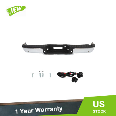 #ad Suit For 2006 2008 Ford F150 Rear Bumper Chrome With Object Sensor Holes New $182.11