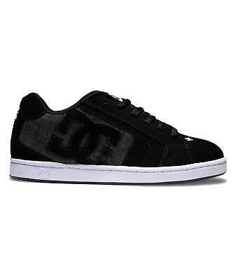 #ad DC Net 302361 1AB Mens Black Nubuck Lace Up Skate Inspired Sneakers Shoes $50.99