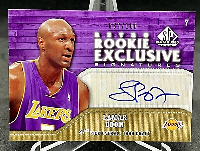 #ad 2009 SP Game Used Retro Rookie Exclusive Signatures Lamar Odom Auto 100 $39.99