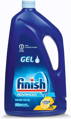 #ad Finish Dishwasher Detergent Gel Liquid Lemon Scent 75oz $8.86