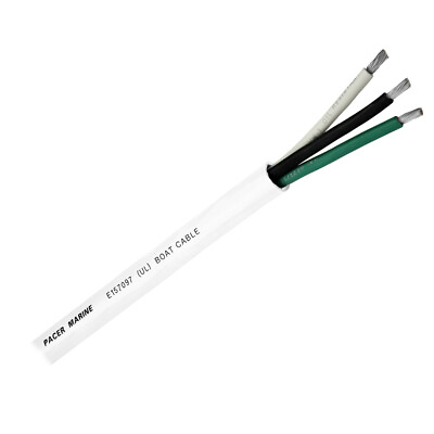 #ad Pacer Round 3 Conductor Cable 250amp;amp;#39; 14 3 AWG Black Green amp;amp;amp; $245.19