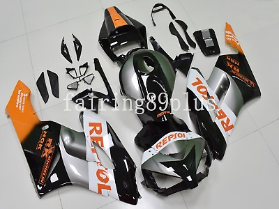 #ad Black Gray Orange Repsol ABS Injection Fairing Kit Fit for CBR1000RR 2004 2005 $494.10