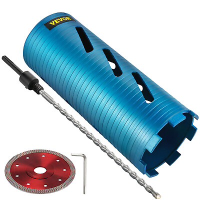 #ad VEVOR 4quot; Dry Diamond Core Drill Bit for Hard Concrete with SDS Plus Adapter $39.99