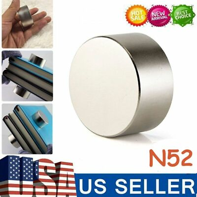 Round N52 Large Neodymium Rare Earth Magnet Big Super Strong Huge Size 40mm*20mm $11.08