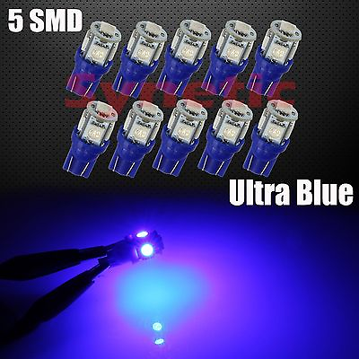 #ad #ad 10x T10 906 917 921 5050 SMD Chip 5 LED Blue Interior License Plate Lights Bulbs $7.00