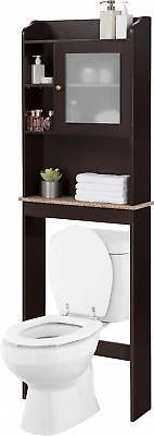 #ad over the Toilet Storage Cabinet Space Saving Bathroom Freestanding Cabinet with $105.36