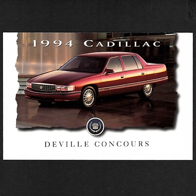 #ad 1994 Cadillac DeVILLE CONCOURS: Original Dealer Promo Postcard UNUSED VG Ex $5.99