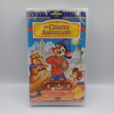 #ad UN CUENTO AMERICANO SPANISH An American Tail 1998 VHS SEALED w Watermarks $25.00
