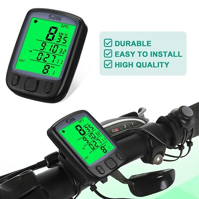 #ad Wireless LCD Bike Bicycle Speedometer Cycle Digital Odometer Computer Waterproof $10.99