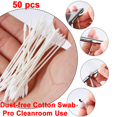 #ad 100pcs Pro Cleaning Swab Tool Cotton Disposable Stick For AirPods Phone Charge $3.49