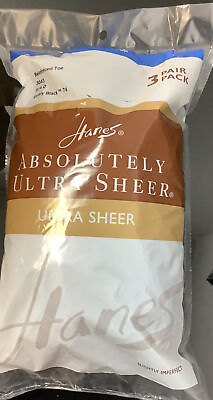 #ad Hanes Absolutely Ultra Sheer pantyhose 3 pair pack slightly Imperfect $9.99