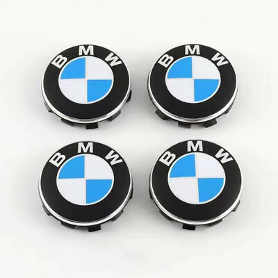 #ad 4PCS 56MM Car Wheel Center Caps Hub Caps Wheel Rim Emblem Caps for BMW Blue $10.99