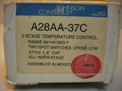 #ad JOHNSON CONTROLS A28AA 37C TEMP CONTROL NEW A28AA37C $189.95