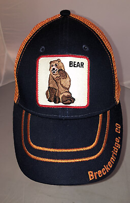 #ad Vintage Breckenridge Ski Resort Colorado Bear Patch Snapback Hat Made in USA $15.99
