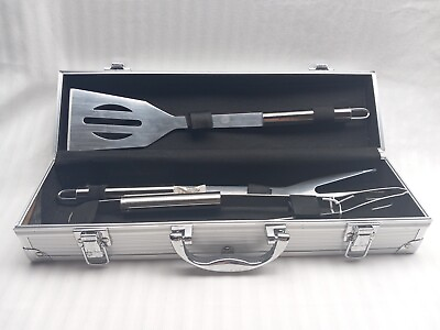 #ad Barbecue 3pc Grilling Set In Portable Case $3.50