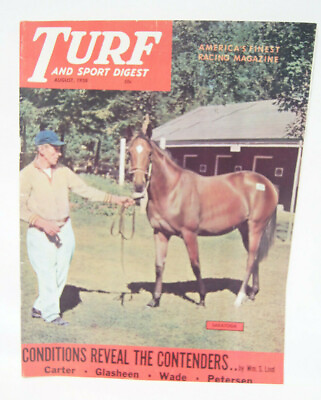#ad Turf and Sport Digest Magazine August 1958 Horse Racing Saratoga Contenders $17.45