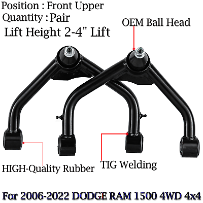 #ad Front Upper 2 4quot; Lift Control Arms For Dodge Ram 1500 4WD 2006 2022 2007 2009 $94.99