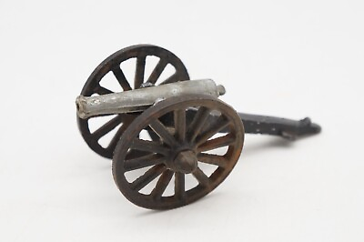 #ad Vintage Cast Iron Metal Toy Cannon Civil War Artillery $9.95