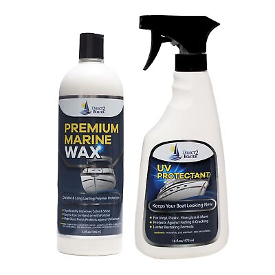 #ad UV Protectant Spray for Vinyl Plastic amp; More 16 oz amp; Marine Wax 16 oz 2 Items $26.79