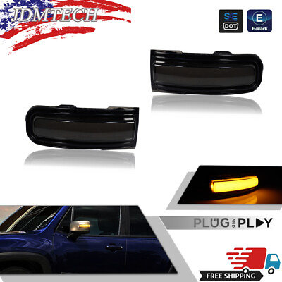#ad 2PC Smoked Sequential LED Side Mirror View Signal Lights For 15 22 Jeep Renegade $34.99