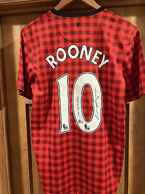 #ad Wayne Rooney Signed amp; Inscribed Authentic Man City Soccer Jersey Beckett Size M $600.00
