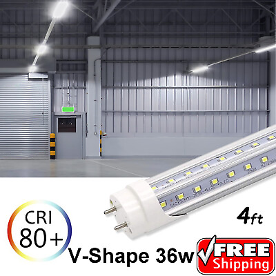 #ad V Shape 10 1000 PACK LED G13 4FT 4 Foot T8 Tube Light Bulbs 2 PINS 36W 6500K $328.89