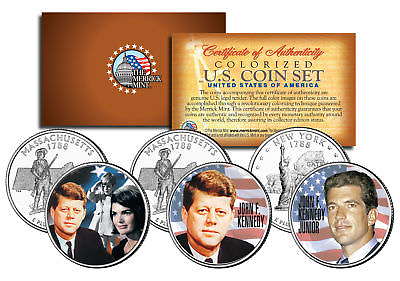 #ad JOHN F KENNEDY Statehood Quarters US 3 Coin Set with JOHN JUNIOR amp; JACQUELINE $9.95
