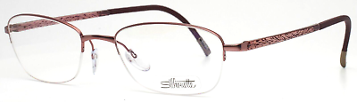 #ad SILHOUETTE 4453 40 6055 Rose Womens Rectangle Half Rim Eyeglasses 50 18 135 $169.99