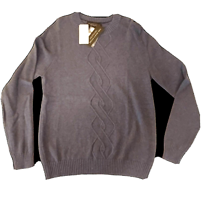 #ad The Mens Store Sweater Mens Large Bluestone Cotton Argyle ClassicFit Crewneck $9.49
