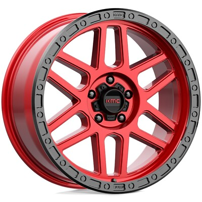 #ad 17x9 KMC KM544 Mesa 5x5 5x127 12 Red Black Wheels Rims Set 4 71.5 $1308.00