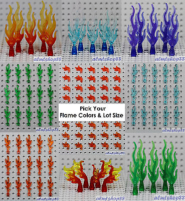 #ad LEGO Flame Fire Torch Plume Lightning Bolt Rounded Wave Dragon Wing Bulk Lot $1.79