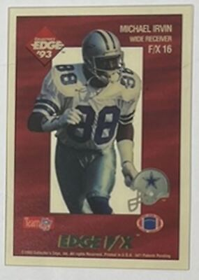 #ad 1993 Collector#x27;s Edge Edge F X #F X16 Michael Irvin Dallas Cowboys $2.54