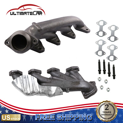 #ad Set 2 Exhaust Manifold w Gasket For Ford F150 Expedition 5.4L LeftRight Side $95.80