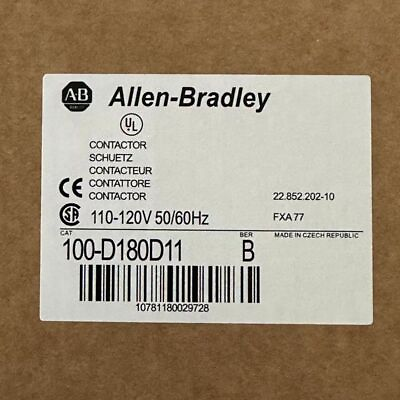 #ad Allen Bradley 100 D180D11 Contactor AB 100 D180D11 Factory Sealed $1095.00
