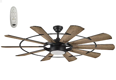 #ad 60quot; Large Windmill Ceiling Fan Remote Industrial Farmhouse Indoor Space $419.94