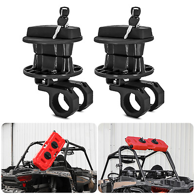 #ad 2x 20L Gas Tank Cans Lock Oil Mounting Lock with Roll Bar Clamp Fits ATV SUV 4WD $62.69